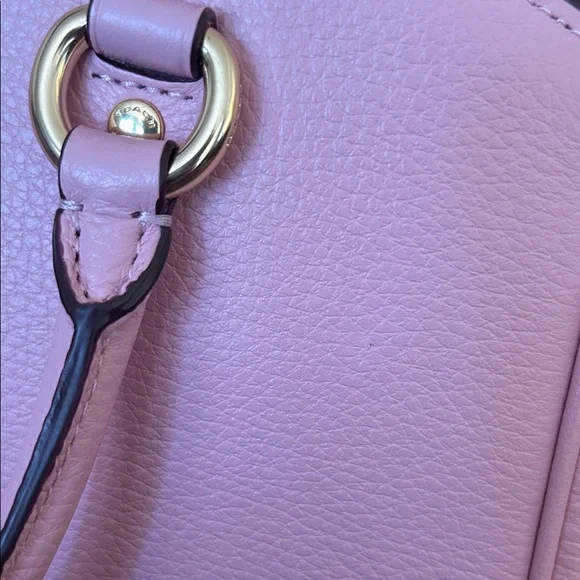 Coach Powder Pink Pebbled Leather Savannah Satchel - Picture 13 of 14